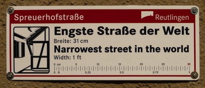 Spreuerhofstrasse - самая узкая улица в мире
