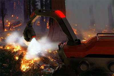 Робот для тушения лесных пожаров AFG