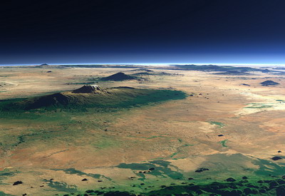 Килиманджаро - (вид из космоса)