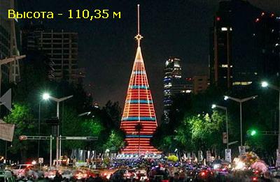 В Мехико самая большая искусственная елка в мире