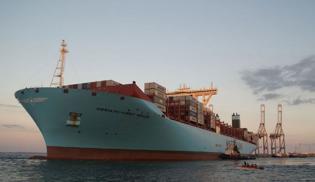 Mærsk Mc-Kinney Møller - самый крупный контейнеровоз в мире