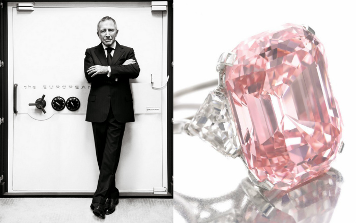 Миллиардер Лоренс Графф и его розовый алмаз Graff Pink, стоимостью 46 млн долларов